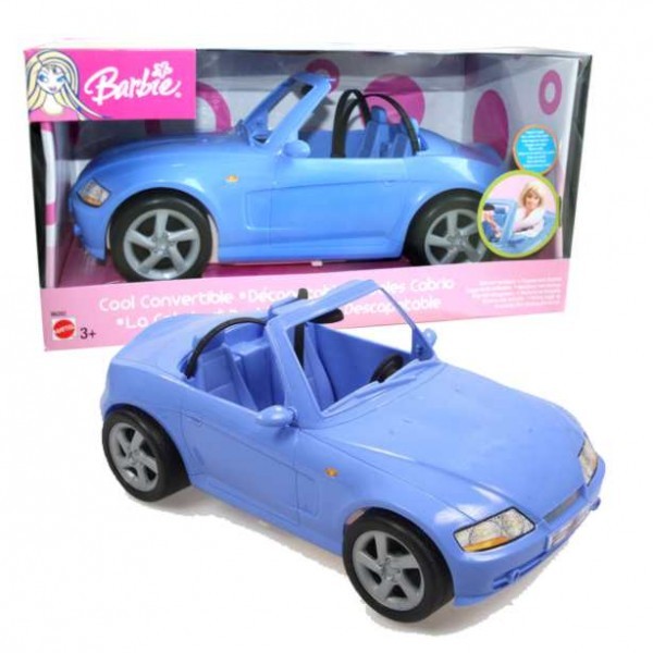 barbie blue convertible car